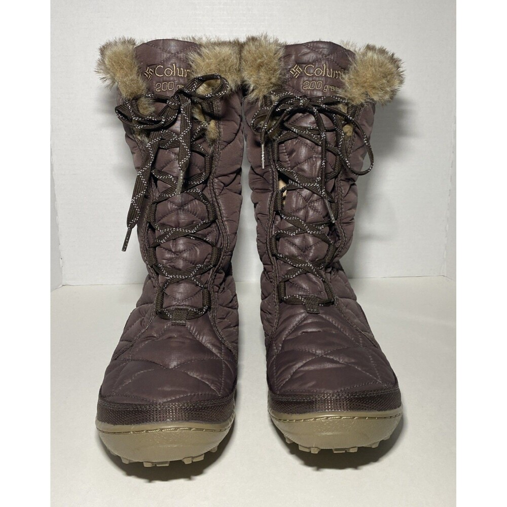 Columbia Women’s Minx Mid II Waterproof Winter Boots Fur Sz 10 BL3825 Omni-Grip